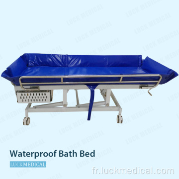 Utilisation de l&#39;hôpital de lit de bain en plastique étanche pour le patient